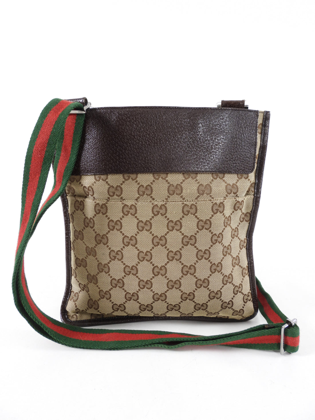 Gucci Monogram Canvas Small Crossbody Messenger Bag
