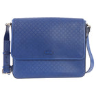 Gucci Blue Bright Diamante Leather Messenger Computer Bag