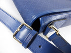 Gucci Blue Bright Diamante Leather Messenger Computer Bag