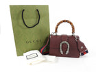 Gucci Burgundy Dionysus Bamboo Mini Web Strap Bag