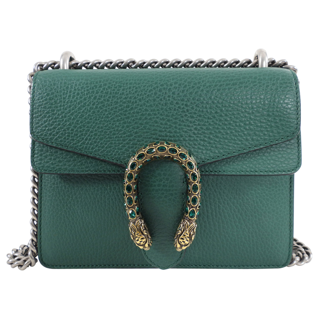 Gucci Green Mini Dionysus Chain Crossbody Bag