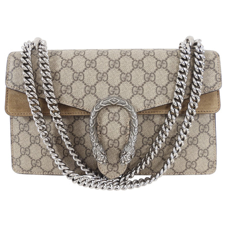 Gucci Small Taupe Dionysus Supreme Taupe Bag