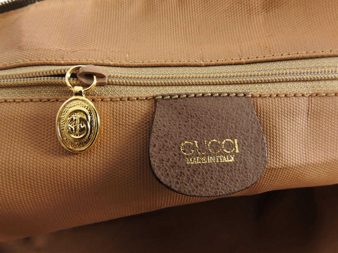 Gucci Vintage GG Supreme Monogram Domed Satchel Bag