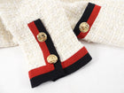 Gucci Ivory Tweed / Red and Black Ribbon Trim Dress - IT38 / 2