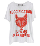 Gucci Guccification Il Prato di Ganimede Red Printed T Shirt 