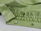 Gucci Spring 2014 Runway Green Leather Ruffle Shirt