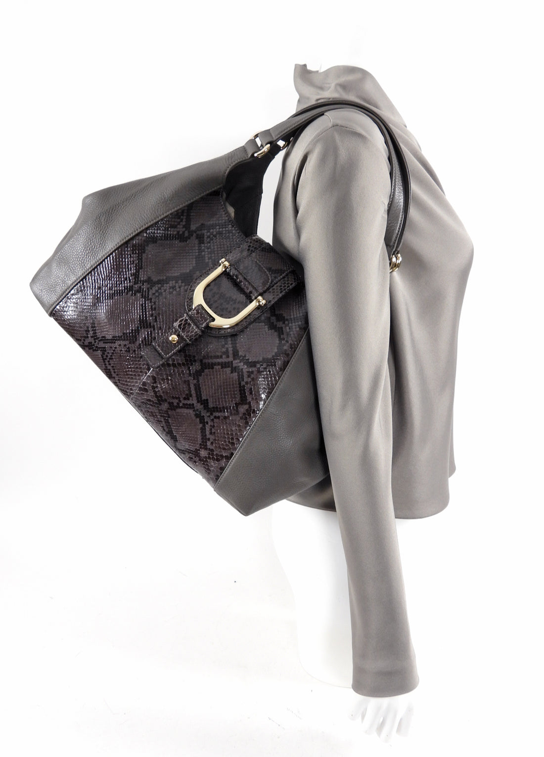 gray python pattern handbag | nkd naked italian bags... Gucci Grey Greenwich Python Hobo Bag – I MISS YOU VINTAGE