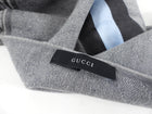 Gucci Grey and Blue Stripe Monogram Long Scarf