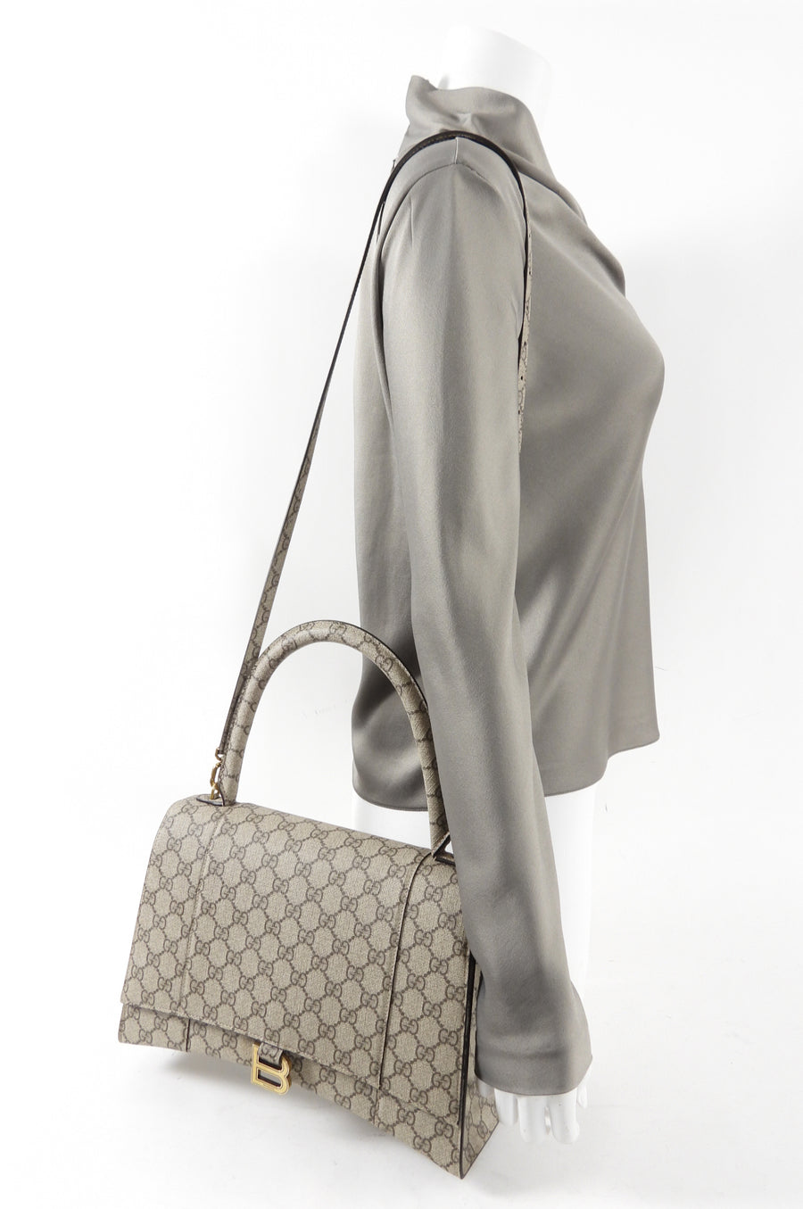 GUCCI 2021-22FW Gucci Balenciaga The Hacker Project Medium Hourglass Bag