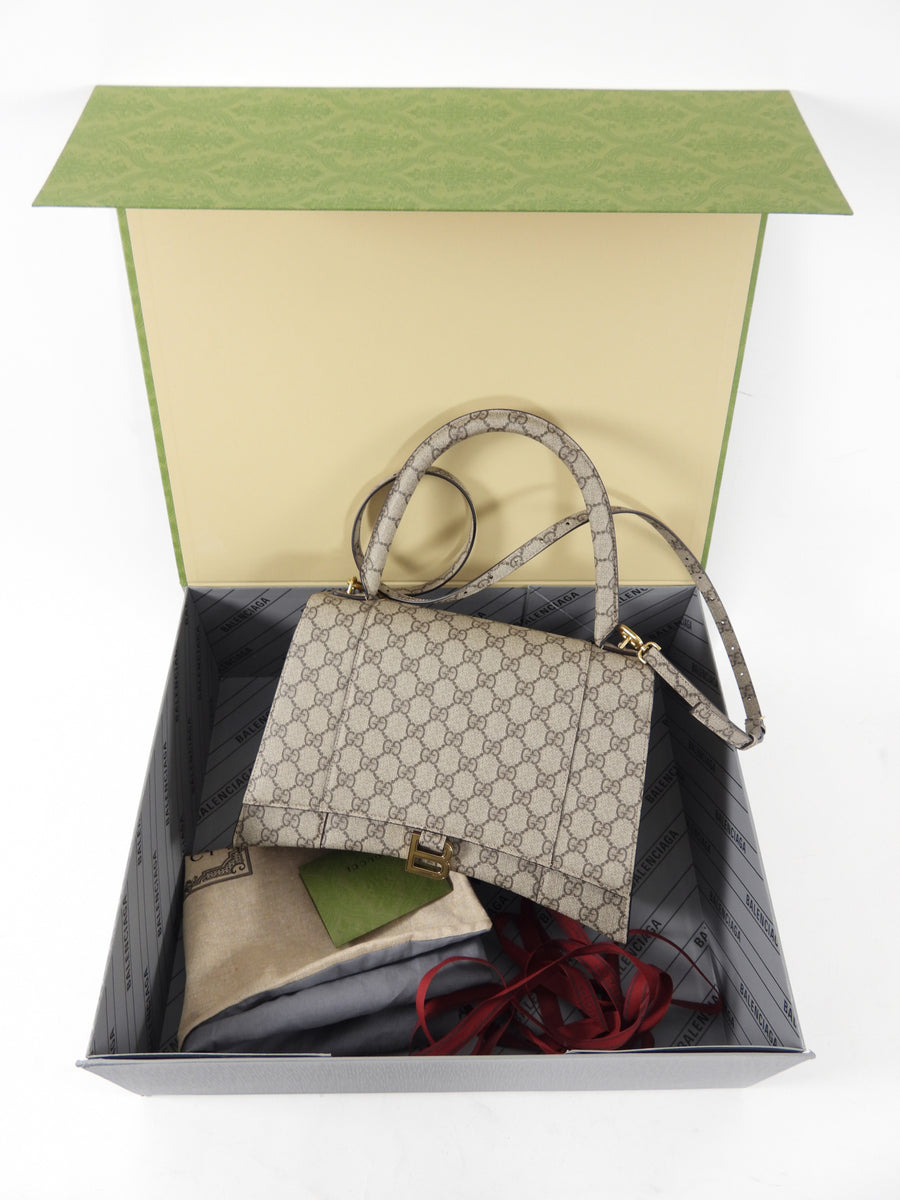 Balenciaga X Gucci GG Hourglass Hacker Handbag Small