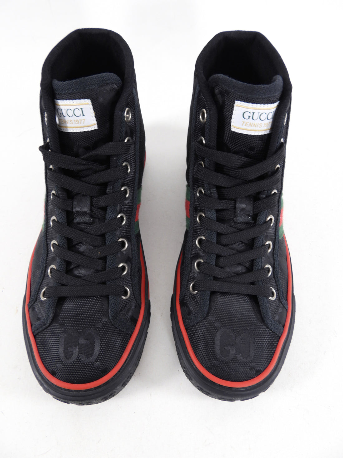 Gucci monogram discount high top sneakers