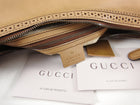 Gucci Brown Duilio Brogue Medium Hobo Bag