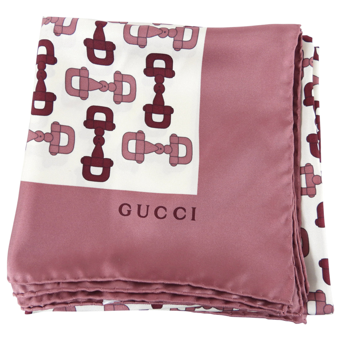 Gucci Mauve Silk Horsebit 90cm Scarf