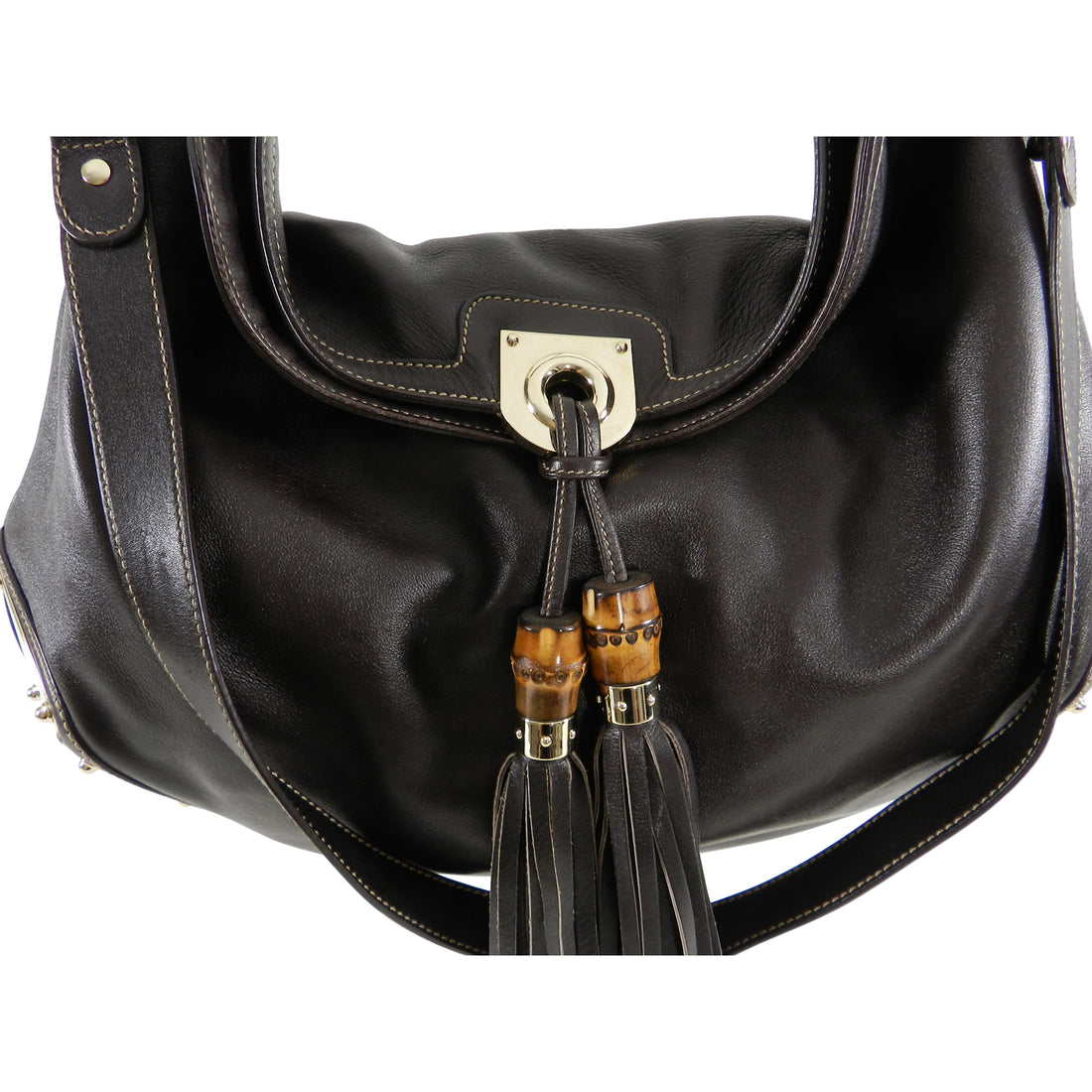 Hobo handbag Gucci Brown in Cotton - 35388101