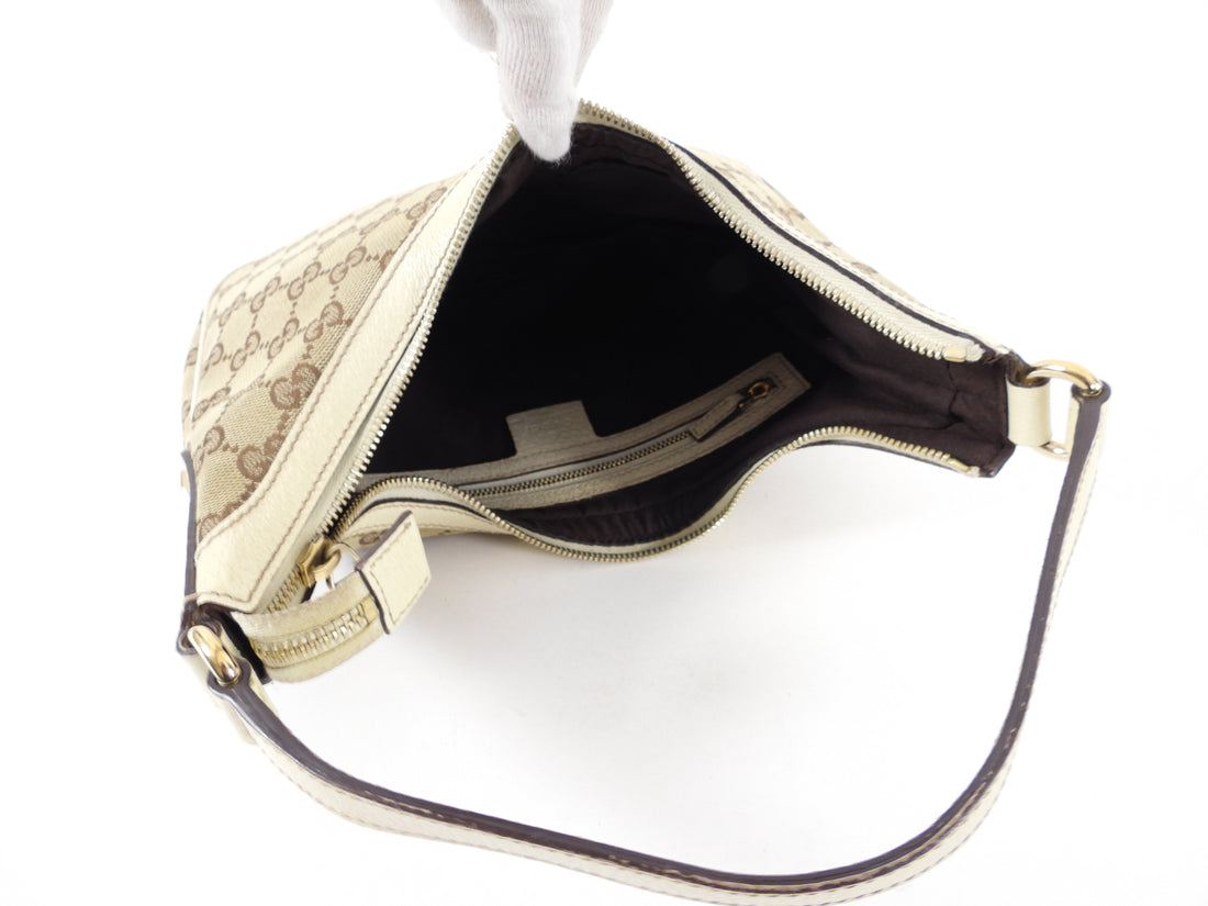 Gucci Ivory Small Monogram Canvas Hobo Bag – I MISS YOU VINTAGE