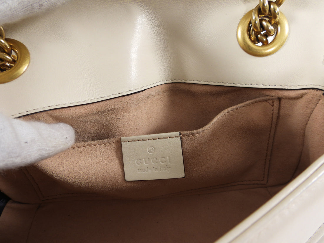 Gucci Marmont Matelasse Mini Leather Crossbody Flap Bag