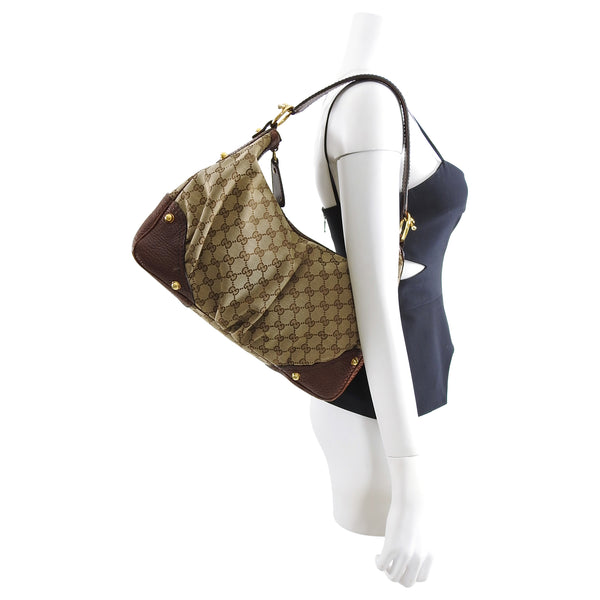 Gucci Brown Monogram Guccissima Jockey Hobo Medium Bag – I MISS YOU VINTAGE
