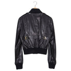 Gucci Black Leather Madonna Crop Bomber Jacket – IT44 / S