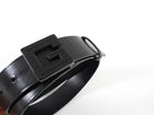 Gucci Black Leather Vintage Belt with Black Leather G Buckle