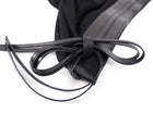 Gucci Black Leather Waist Tie Rayon Wrap Skirt - M