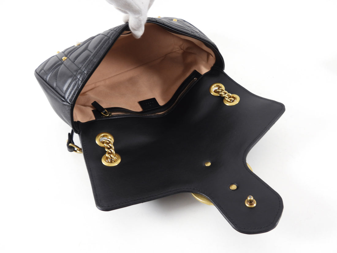 Gucci Marmont 2.0 Medium Flap Pearl Stud Flap Bag