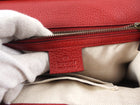 Gucci Red Leather Marmont Top Handle Two-Way Bag