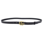 Gucci Marmont GG Buckle Slim Black Leather Belt - 110 / 42-46