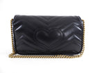 Gucci Black Leather Marmont Matelasse Super Mini Bag