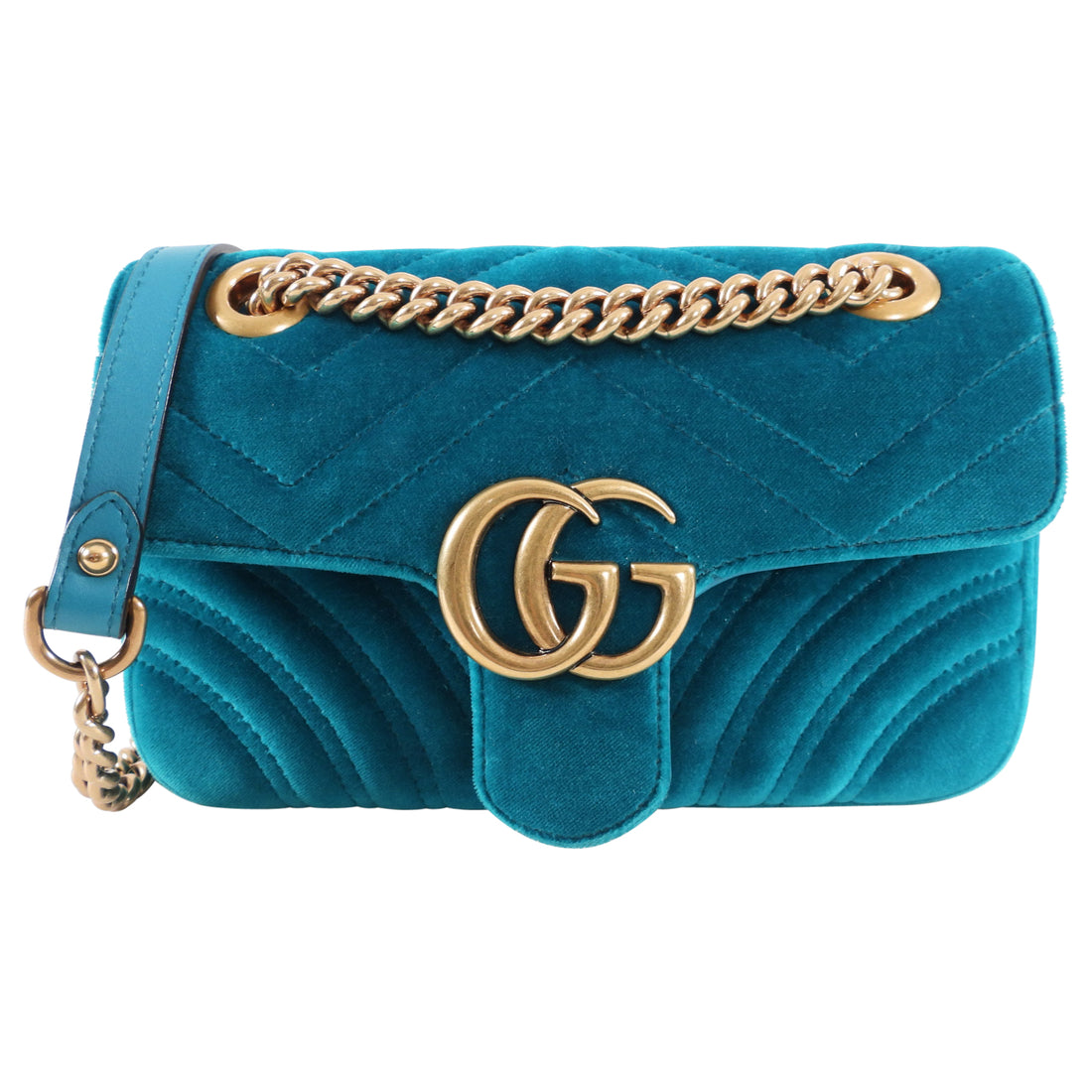 Turquoise velvet gucci bag Clearance
