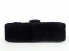 Gucci Black Velvet Marmont Crystal Embellished Small Bag