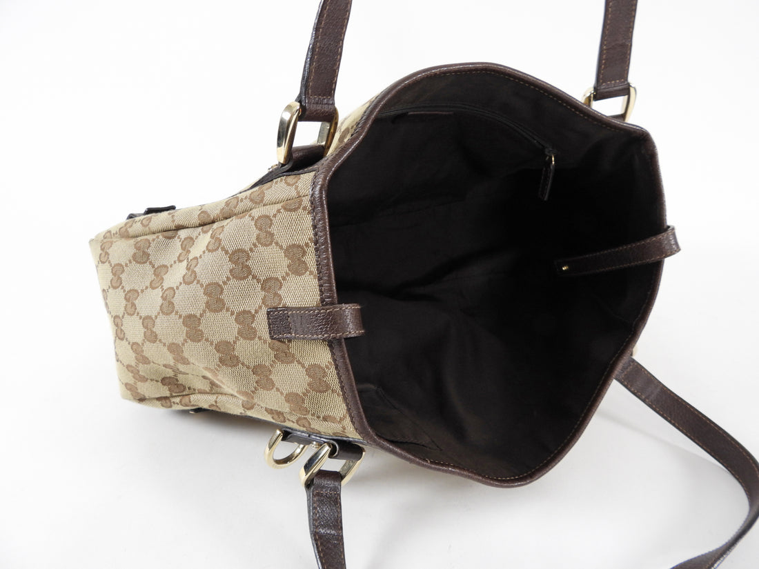 Gucci Brown Monogram Canvas Medium Hobo Shoulder Bag