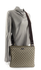 Gucci Monogram Supreme Brown Messenger Bag