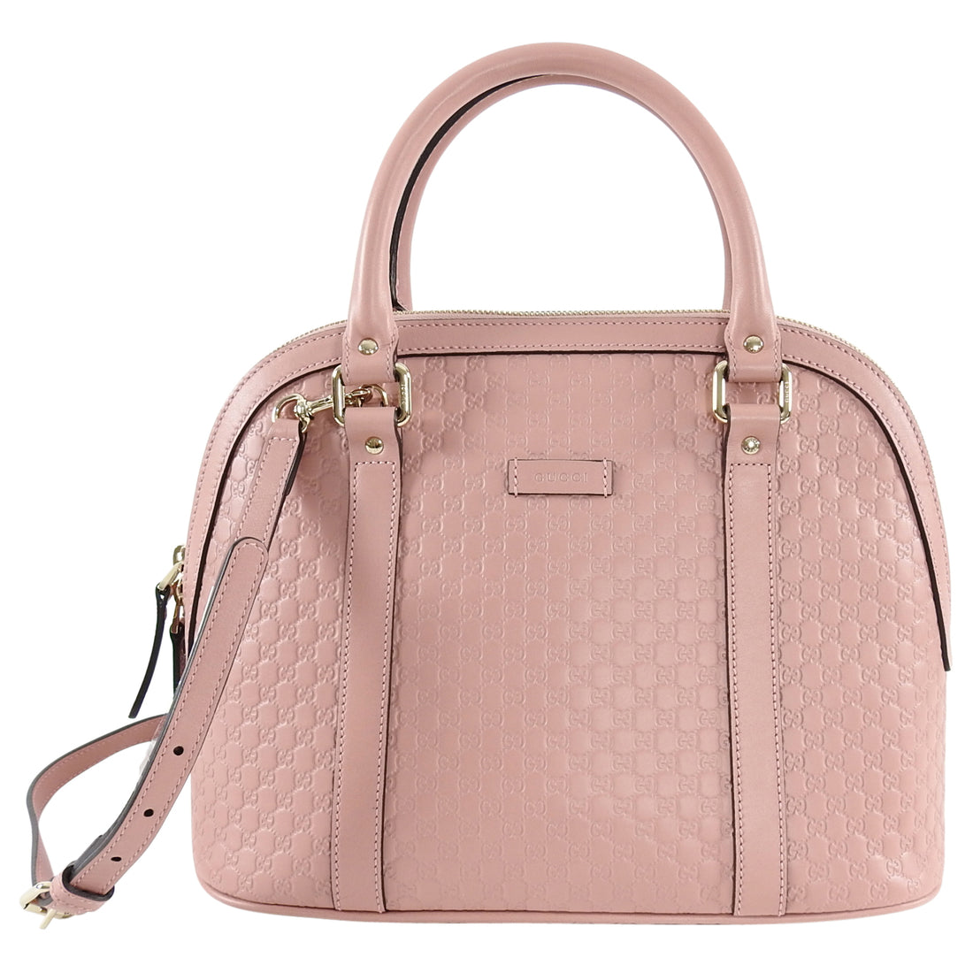 Gucci Micro Guccissima Soft Pink Domed Shoulder Bag