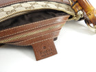 Gucci Brown Monogram Canvas Bamboo Handle Shoulder Bag