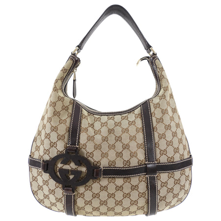 Gucci Brown Monogram Royal Hobo Bag