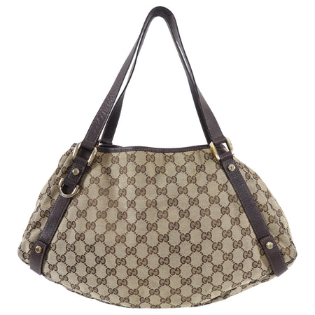 Gucci Monogram Canvas Medium Hobo Tote Bag