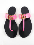 Gucci Neon Pink Flat Marmont Thong Sandal - USA 9.5