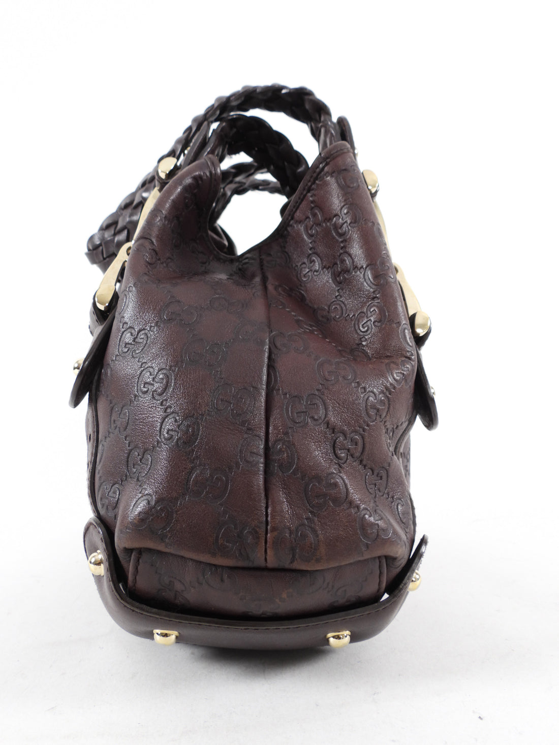 Gucci Guccissima Brown Leather Pellham Bag