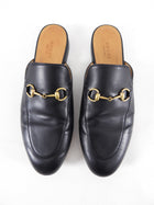 Gucci Princetown Black Leather Horsebit Loafers - 39.5 / USA 9