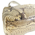Gucci Natural Python Britt Medium GG Logo Tote Bag