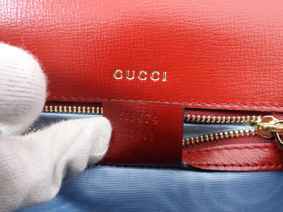 Gucci Red Azalea Michel Print Small Shoulder Bag