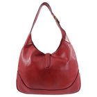 Gucci Red Leather Jackie Hobo Shoulder Bag