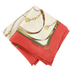 Gucci Vintage 1980’s Red and Ivory Silk Scarf