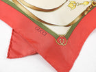 Gucci Vintage 1980’s Red and Ivory Silk Scarf