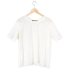 Gucci White Silk Flowing T Shirt with Layered Back Detail - S