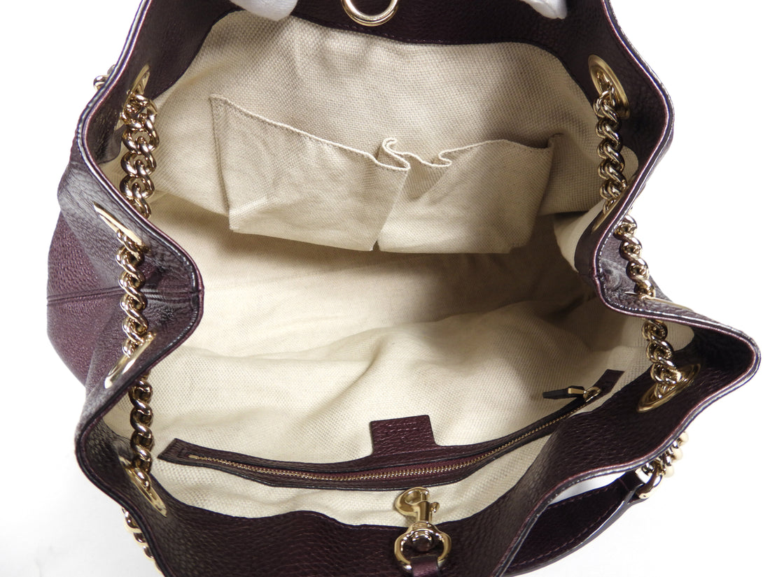 Gucci Purple Medium Soho Chain Strap Shoulder Bag