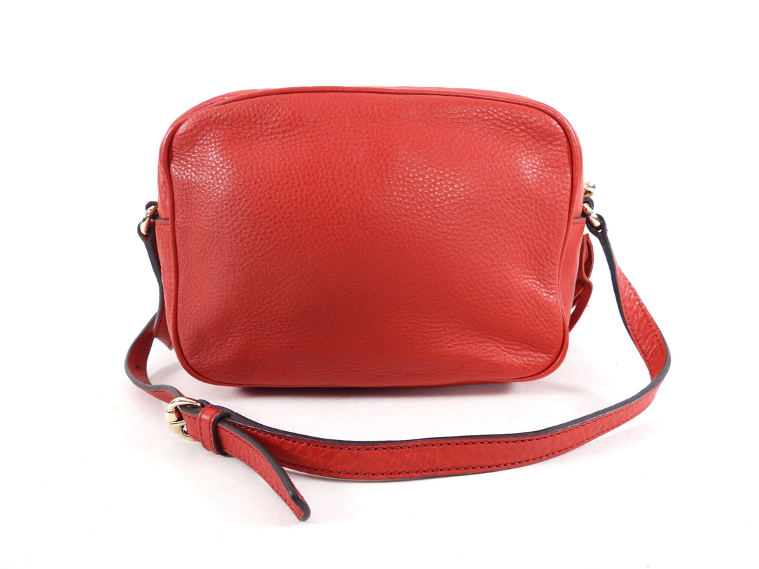Gucci Small Red Soho Disco Tassel Crossbody Bag