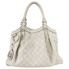 Gucci Guccissima Ivory Sukey Leather Medium Hobo Shoulder Bag