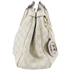 Gucci Guccissima Ivory Sukey Leather Medium Hobo Shoulder Bag