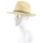 Gucci Straw Fedora Hat with Taupe Leather Band - S